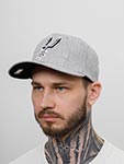 Бейсболка MITCHELL NESS арт. HHSS3273-SASYYPPPGYHT San Antonio Spurs NBA (светло-серый)